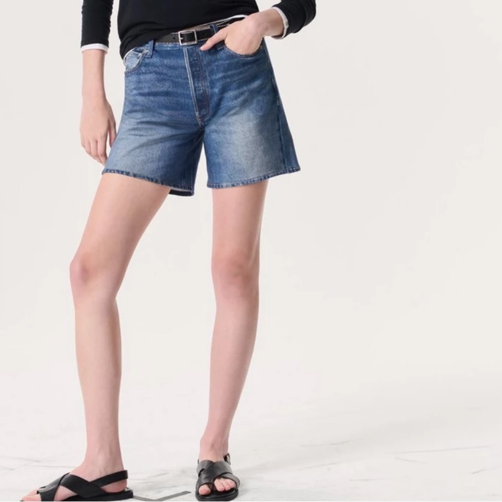 Rag & bone Miramar Blue Denim Women's Shorts - Picture 4 of 4